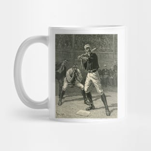 Vintage Sports Baseball, "A Ball or a Strike - Which?"  by Thure De Thulstrup, 1888 Mug